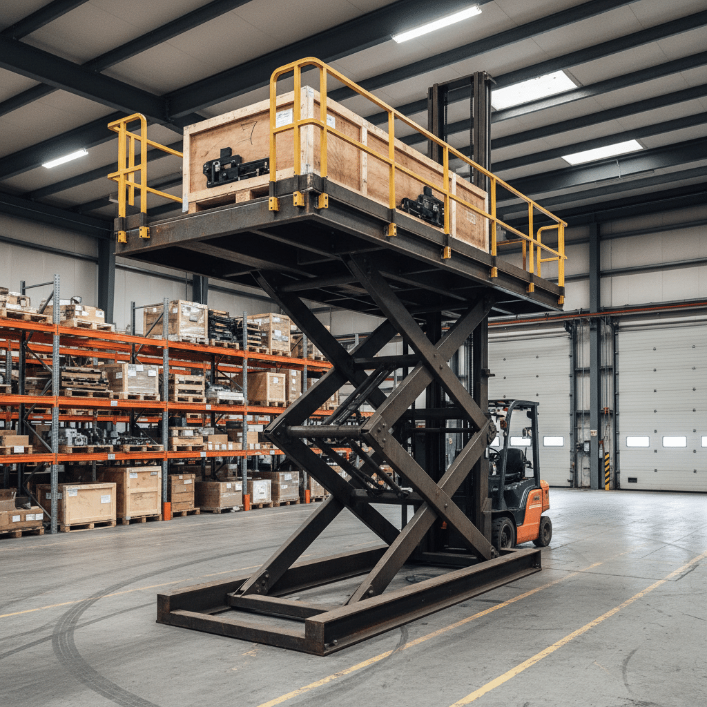 במה הרמה ובמת מספריים חשמלית לפתרונות עבודה בגובה