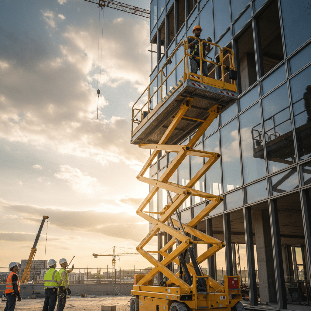 מתקני הרמה לעבודה בגובה בשילוב הדרכה לעבודה בגובה מקצועית